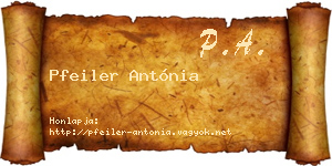Pfeiler Antónia névjegykártya